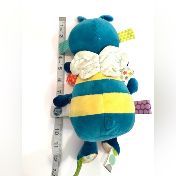 TAGGIES Mary Meyer Bean Bag Plush FUZZY BUZZY BEE Stuffed Animal Baby Toy 10" - Picture 4 of 5